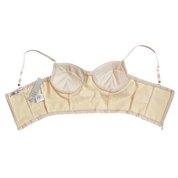 Iris Cream Bustier Crop Tank Top Sz. Small - Picture 5 of 5